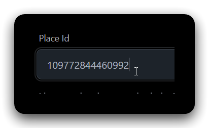 Pasting the PlaceId